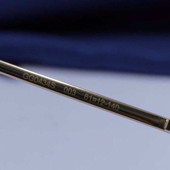 Gucci GG0434S 003 Square Sunglasses - Havana/Gold/Brown - Picture 8 of 10